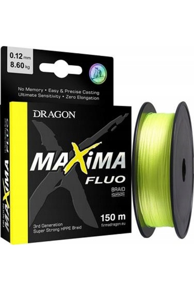 Dragon Maxima FLUO braid 150 m 0.12 mm/8.60 kg