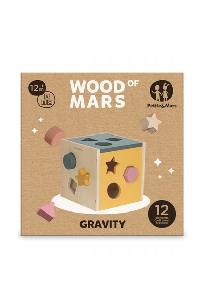 NO BRAND Jucărie din lemn tip sortator PETITE&MARS Gravity Wood of Mars 12m+