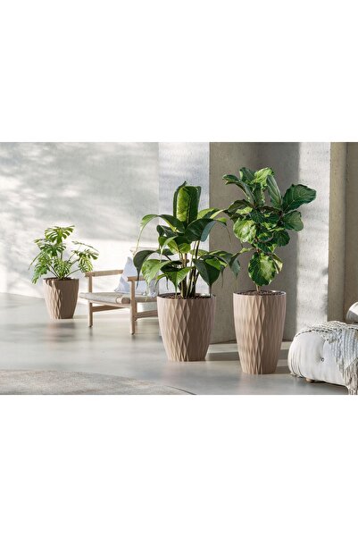 Form Plastic Caro Slim 30 Jardinieră înaltă rotundă cu inserție