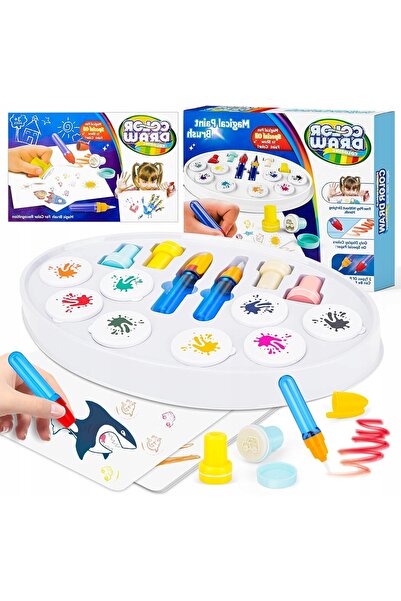 NO BRAND Set de pictură magică DEAO pentru copii, vopsele, pensule, ștampile,...