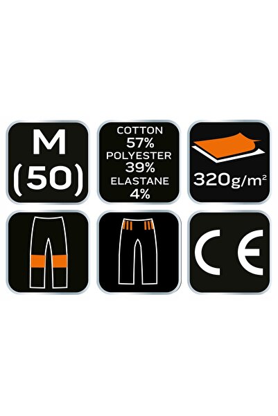NEO Tools Costume de lucru NEO pentru șantier, gri-negru, din bumbac CE Sz. M