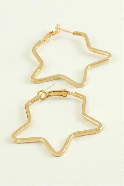 SORA GROUP Star Hoop Earrings 4 cm