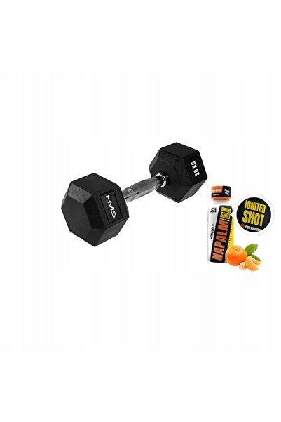 HMS Ganteră hexagonală Pro pentru sală, pentru exerciții, 10 kg, din oțel și ...