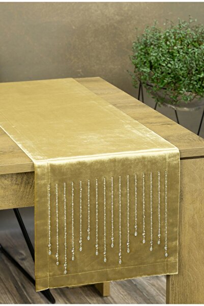 NO BRAND Față de masă Regal 3 35X140Cm Auriu