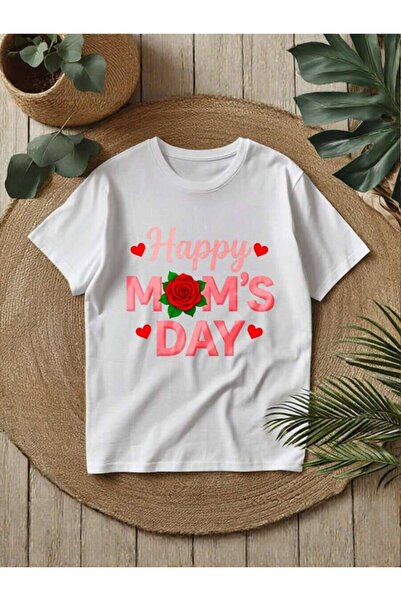 k222 تي شيرت Forever Best Mom - تصميم خاص لعيد الأم مع ورود وقلوب، هدية من ال...