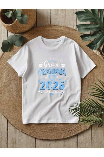 2BIR تي شيرت بطباعة "Proud Grandma 2026 Graduate"، قميص كاجوال بأكمام قصيرة و...