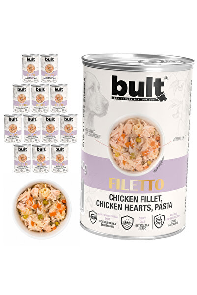 Bult Fileuri de carne, hrană umedă pentru câini, Pui, inimi și paste, Conserv...
