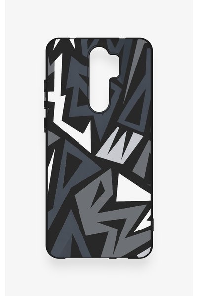 Vip Case Redmi Note 8 Pro Compatible Geometric Block Pattern Silicone Case
