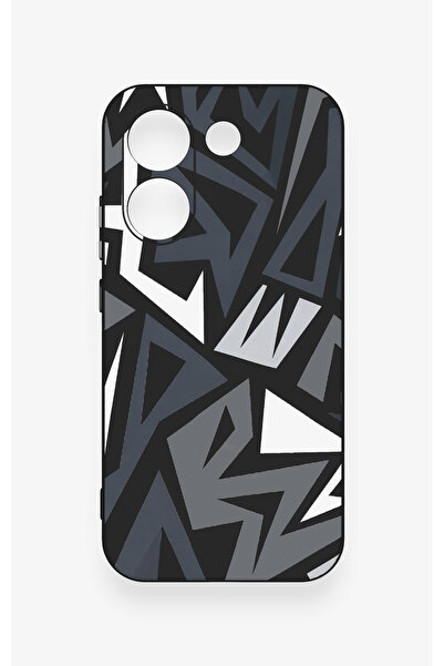 Vip Case Poco X8 Pro Uyumlu Geometrik Blok Desenli Silikon Kılıf