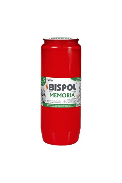 BISPOL Set 3 x Rezerva Candela cu Ulei Rosu, 80 Ore
