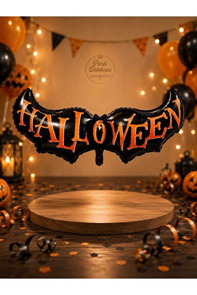 Parti Dükkanı Halloween Halloween Bat Foil Balloon 117 X 43 cm Black Helium a...