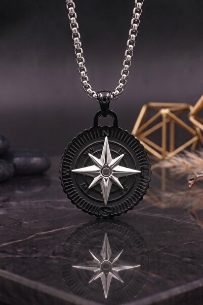 Prestige Compass Necklace Stainless Steel Chain 902904