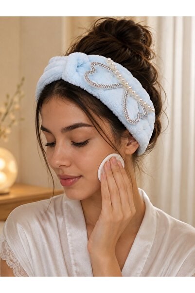 Eloré Pearl Bow Plush Hairband