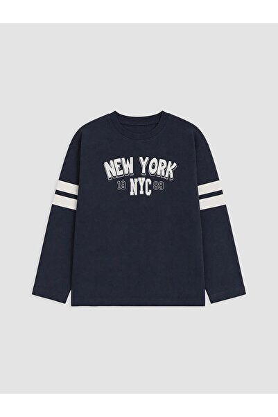 LC Waikiki Crew Neck Nyc Printed Boys' T-Shirt (W6)