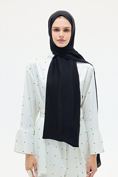 cs camellia scarf Model cu dungi Naia Jakar - Negru