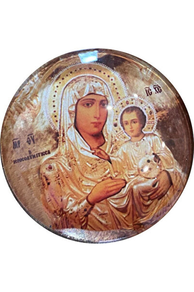 Bestgifts Γυάλινος μαγνήτης 34 χιλιοστά (Παναγία Ιεροσολυμιτισσα Β)