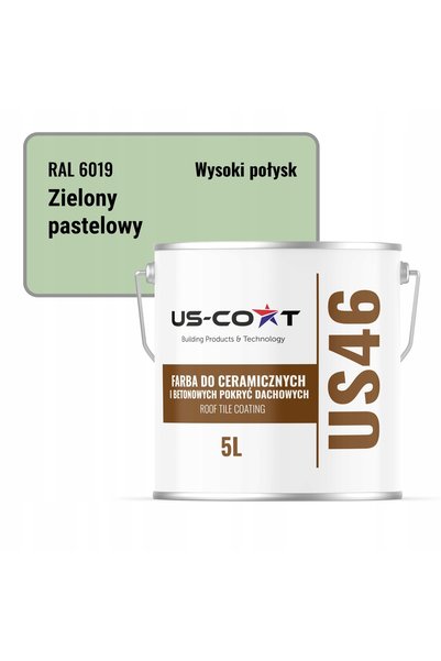 NO BRAND Vopsea ceramică pentru acoperișuri 5L verde pastel RAL6019 lucios