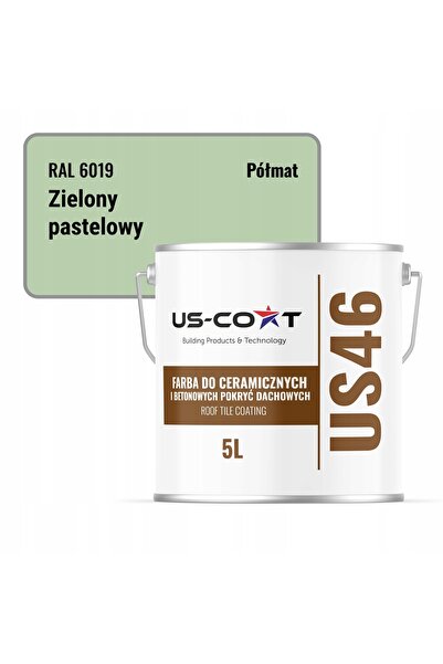 NO BRAND Vopsea ceramică pentru acoperișuri 5L verde pastel RAL6019 semi-mat