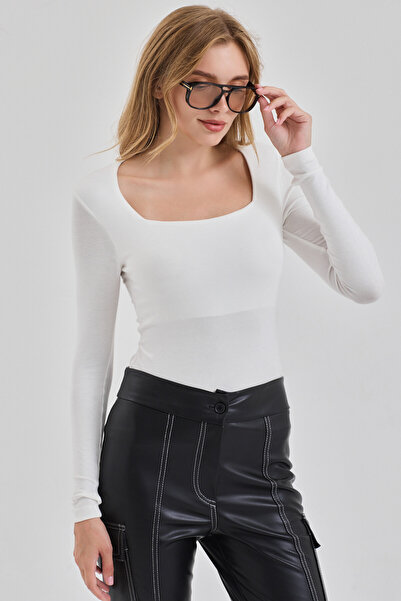 MODiSCHO Γυναικείο Ecru KareYaka Slim Fit, με κουμπώματα στα δάχτυλα, εξαιρετ...