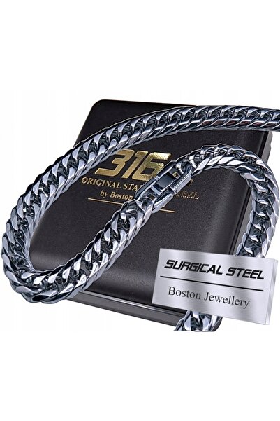 NO BRAND Colier lanț gros argintiu 12 mm din oțel inoxidabil chirurgical aute...