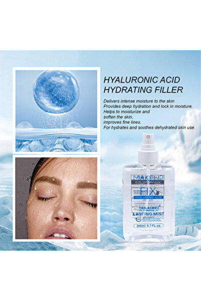 TLM Spray de fixare machiaj Tailaimei cu Acid Hialuronic, Rezistent la Apa, 2...