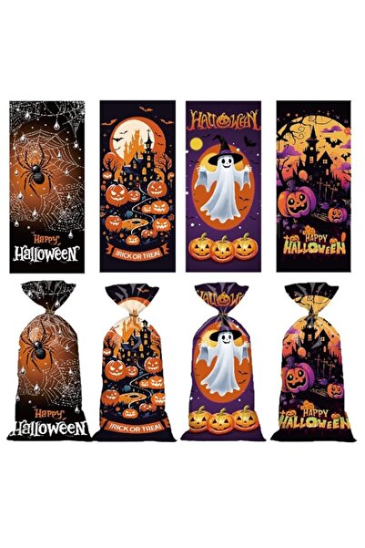 Generic Brand Halloween Treat Bags – 50 pcs Cellophane Candy Cookie Bags with...
