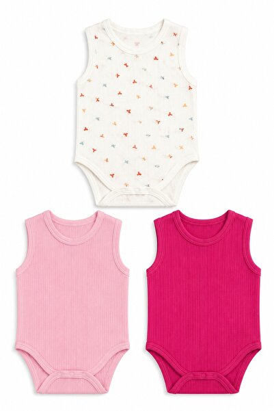 Tiffany Baby Butterfly Theme 3-Piece Baby Girl Athlete Bodysuit Set 48009