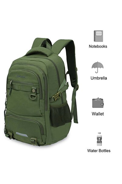 President Stylish & Durable Everyday Premium Carry Backpack - 19" (Article BPHW2020) - GREEN