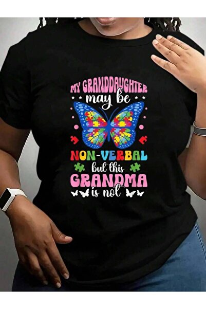 k222 My Granddaughter Proud Autism Warrior Grandma Cruise Vacation Trip Black...