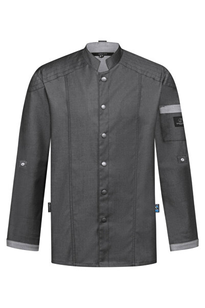 OEM Tunică de bucătar din denim Profi Dress, Gri închis, Mărimea 54