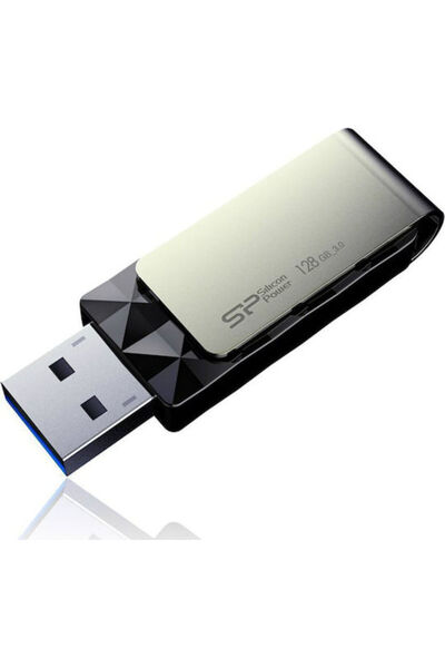 Silicon Power Blaze B30 128GB USB 3.0 USB Στικάκι Γκρι