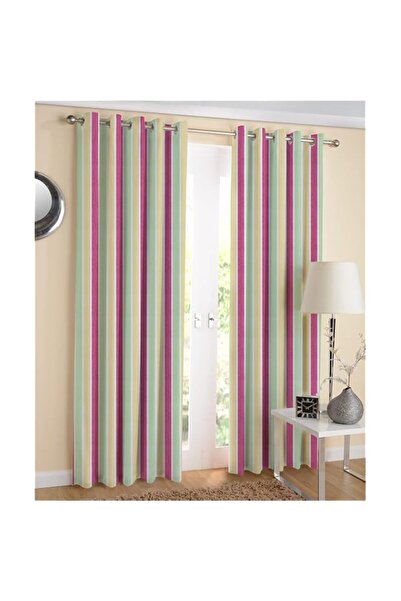 Generic Brand Airwill, Cotton Striped Pattern Door - 4x7ft Curtains - (Pack o...