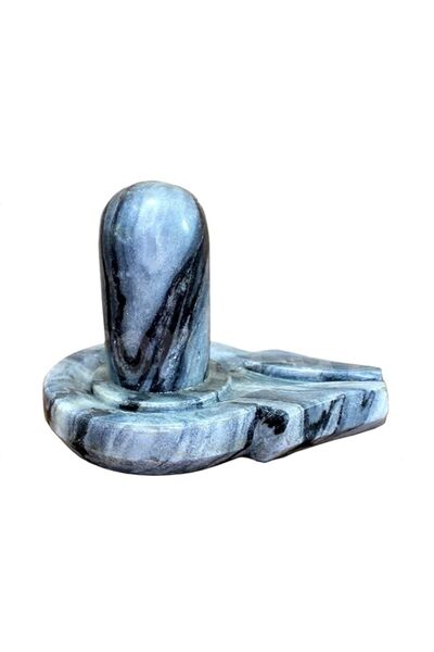 Generic KLEO Black Marble Stone Shiva Lingam Shiv Ling Idol Murti Statue