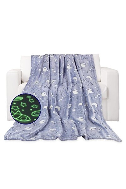 Generic Glow in the Dark Plush Throw Blanket 50" x 60", Soft Cozy Fleece Star...
