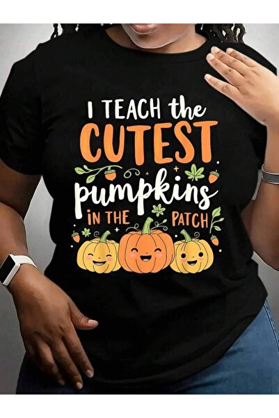 kai22 Teacher I Teach Cutest Pumpkins In The Patch Halloween Black Graphic T ...
