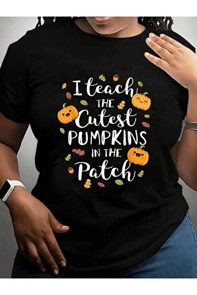 NOURAM تي شيرت I Teach Cutest Pumpkins In The Patch Halloween ذو رسومات سوداء