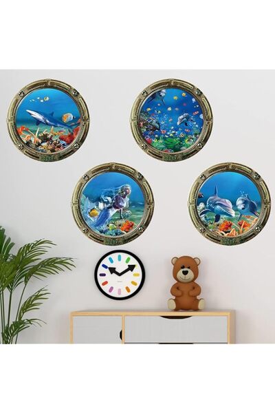 Generic Brand Ocean World Wall Stickers with Plastic Spatula, Removable Porth...