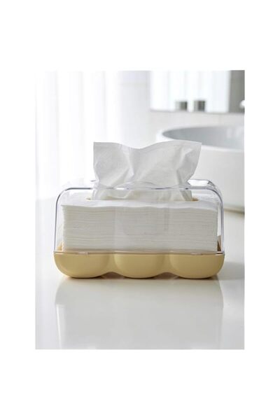 Generic Acrylic Facial Tissue Holder with Spring - Rectangular Shape Napkin D...