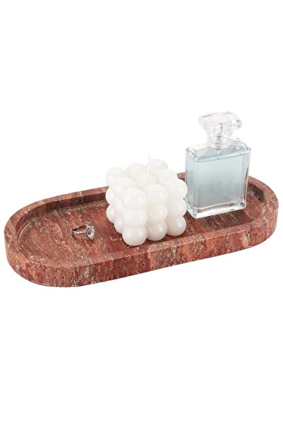 Generic Brand Travertine Stone Dressing Table Tray, Natural Oval Stone Tray,S...