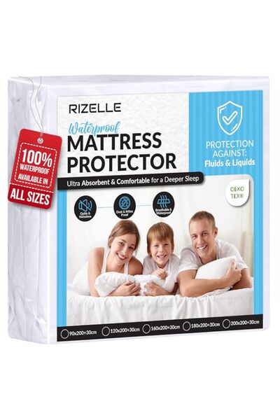 Generic 100% King Size Waterproof Mattress Protector, Soft Cotton Terry Surfa...