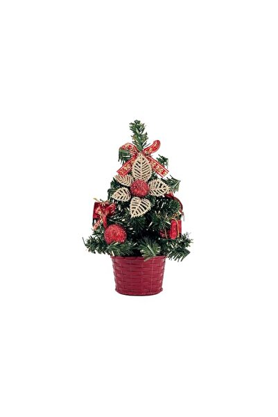 Generic Brand 20cm Red Decorated Tabletop Christmas Tree – Festive Mini Holid...