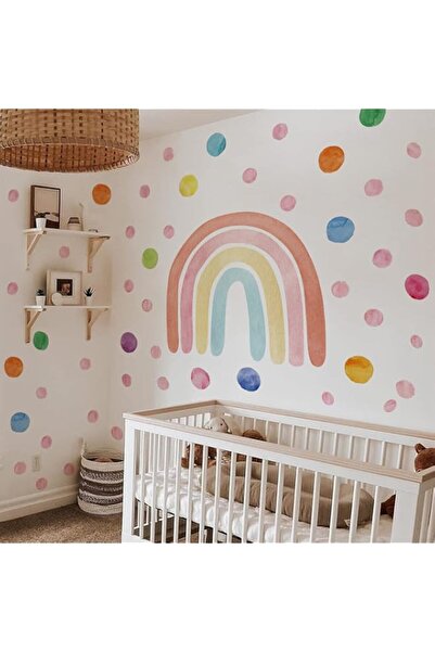 Generic Brand BPA® Large Watercolor Rainbow Wall Decals Peel and Stick, Self ...