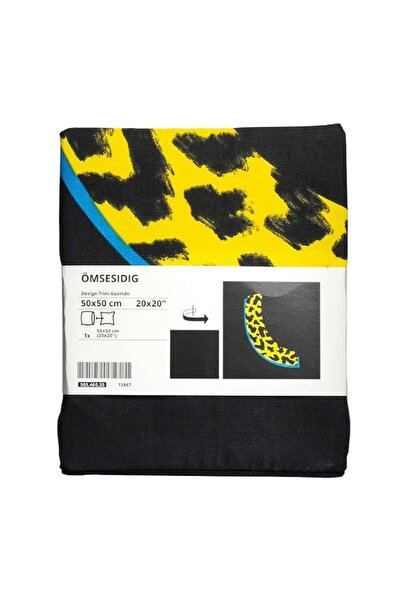 Generic Brand Ikea OMSESIDIG Cushion Cover, Banana Motif, Black/Yellow, 50 x ...