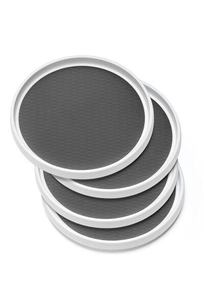 Generic Set of 4, 10 Inch Non-Skid Lazy Susan Organizers - Turntable Rack for...