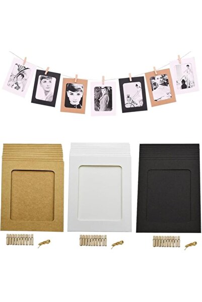 Generic Brand 30 PCS Paper Picture Frames Holds 4 x 6 Inch Photos Cardboard P...