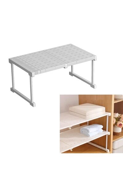 Generic Cabinet Shelf Organizer for Closet, Wardrobe Shoe Rack, Bathroom Book...