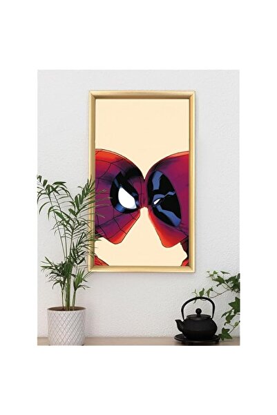Generic Brand 'Deadpool Spiderman' Digitally Printed Wall Poster with Photo F...