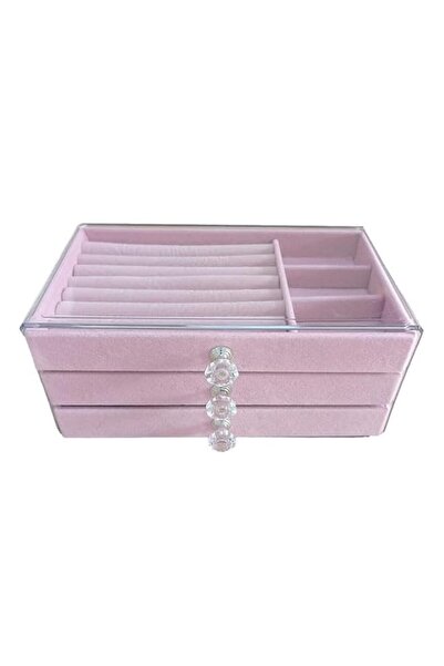 Generic Brand THE GIFT FACTORY "" Luxurious Velvet 3 Tray Jewelry Boxes Organ...
