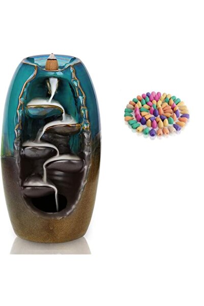Generic Brand Burner Waterfall Incense Holder with 120 Backflow Cones, Aromat...