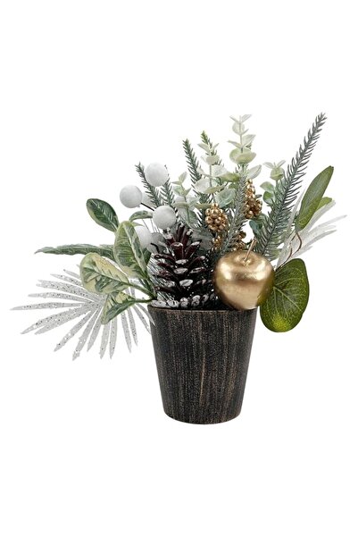 Generic Brand 25cm Gold Christmas Centrepiece – Medium Luxe Holiday Table Dec...